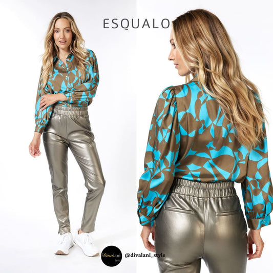 ESQUALO - F2311506 TROUSERS TREGGING PU - Pants