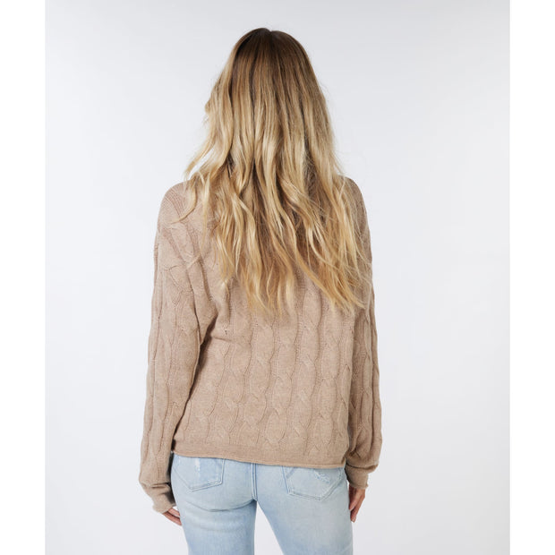 ESQUALO - F2318503 SWEATER CABLES TURTLE NECK - Cardigan