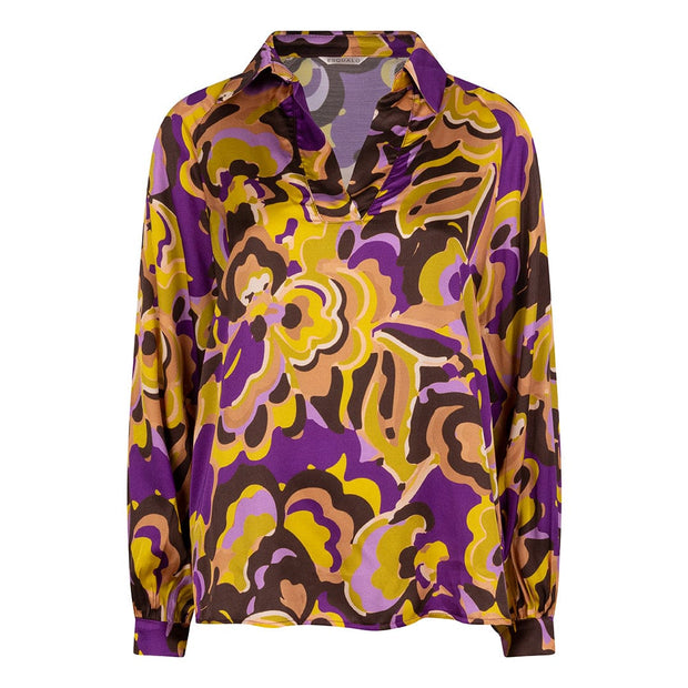 ESQUALO - F2321502 BLOUSE COLLAR FANCY EARTH - Tops