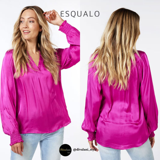 ESQUALO - F2321506 BLOUSE SHOULDER DETAILS - Tops