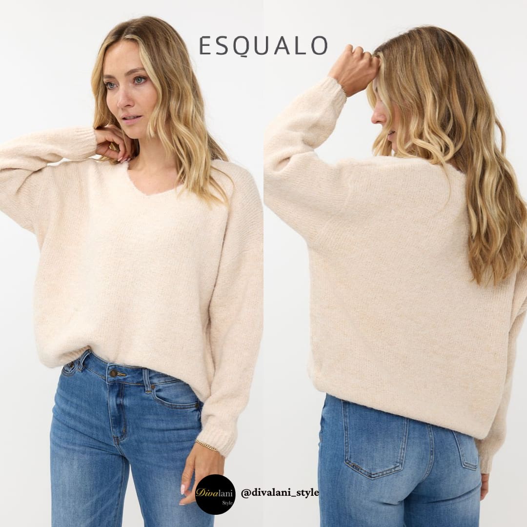 ESQUALO - F2418500 SWEATER V-NECK - Jackets and Coats