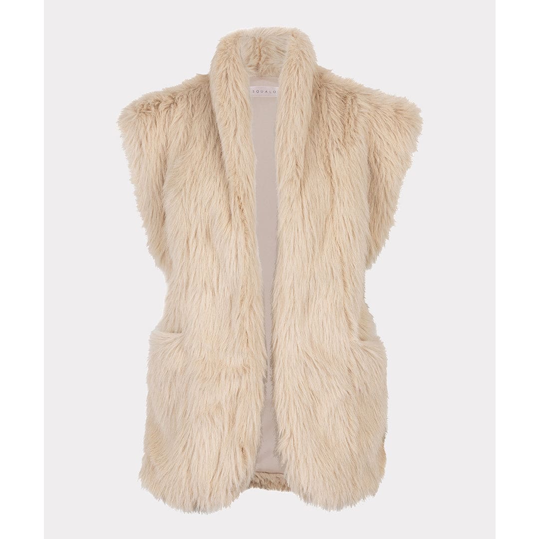 ESQUALO - F2437505 GILET HAIRY VEST - Jackets and Coats