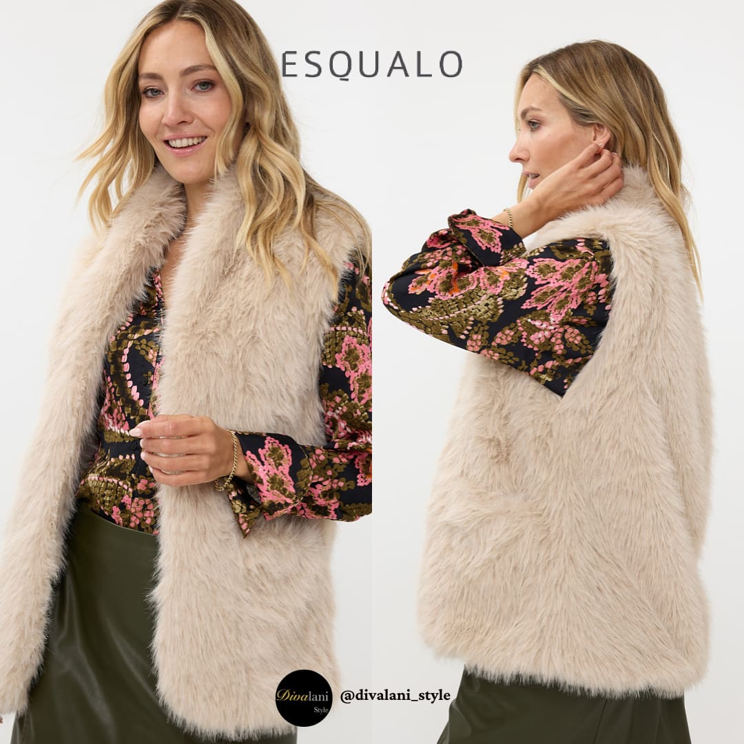 ESQUALO - F2437505 GILET HAIRY VEST - Jackets and Coats