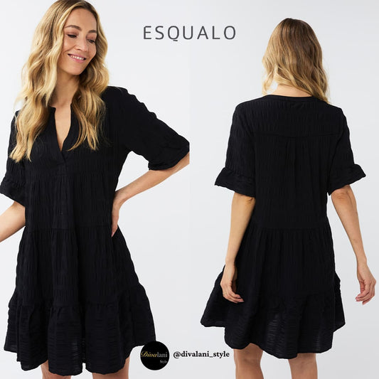 ESQUALO - HS2414236 DRESS SEERSUCKER - Dress
