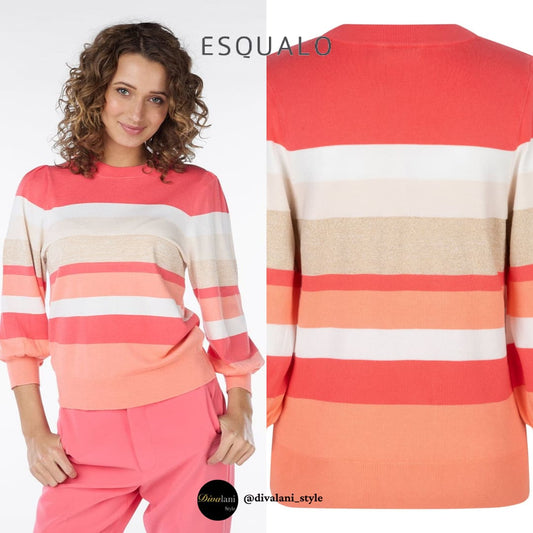 ESQUALO - SP2407024 SWEATER STRIPES Jackets and Coats