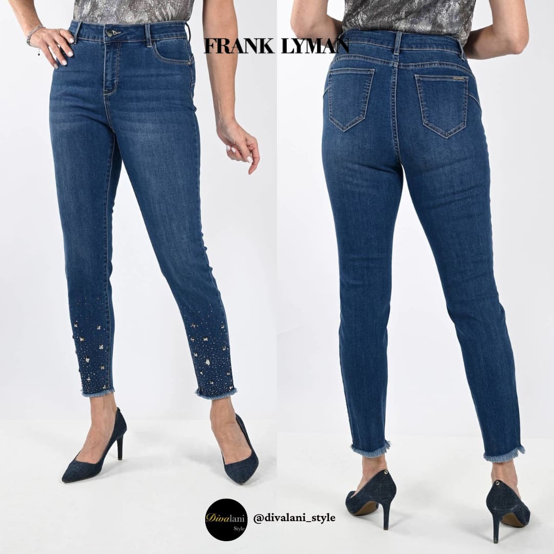 Frank Lyman - 233807U Embellish Denim Blue - Pants