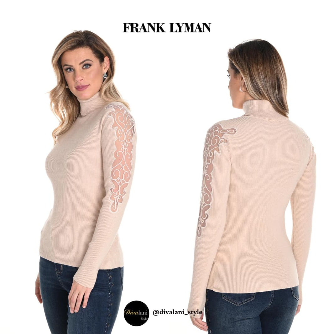Frank Lyman Beige Turtleneck Sweater 243438U