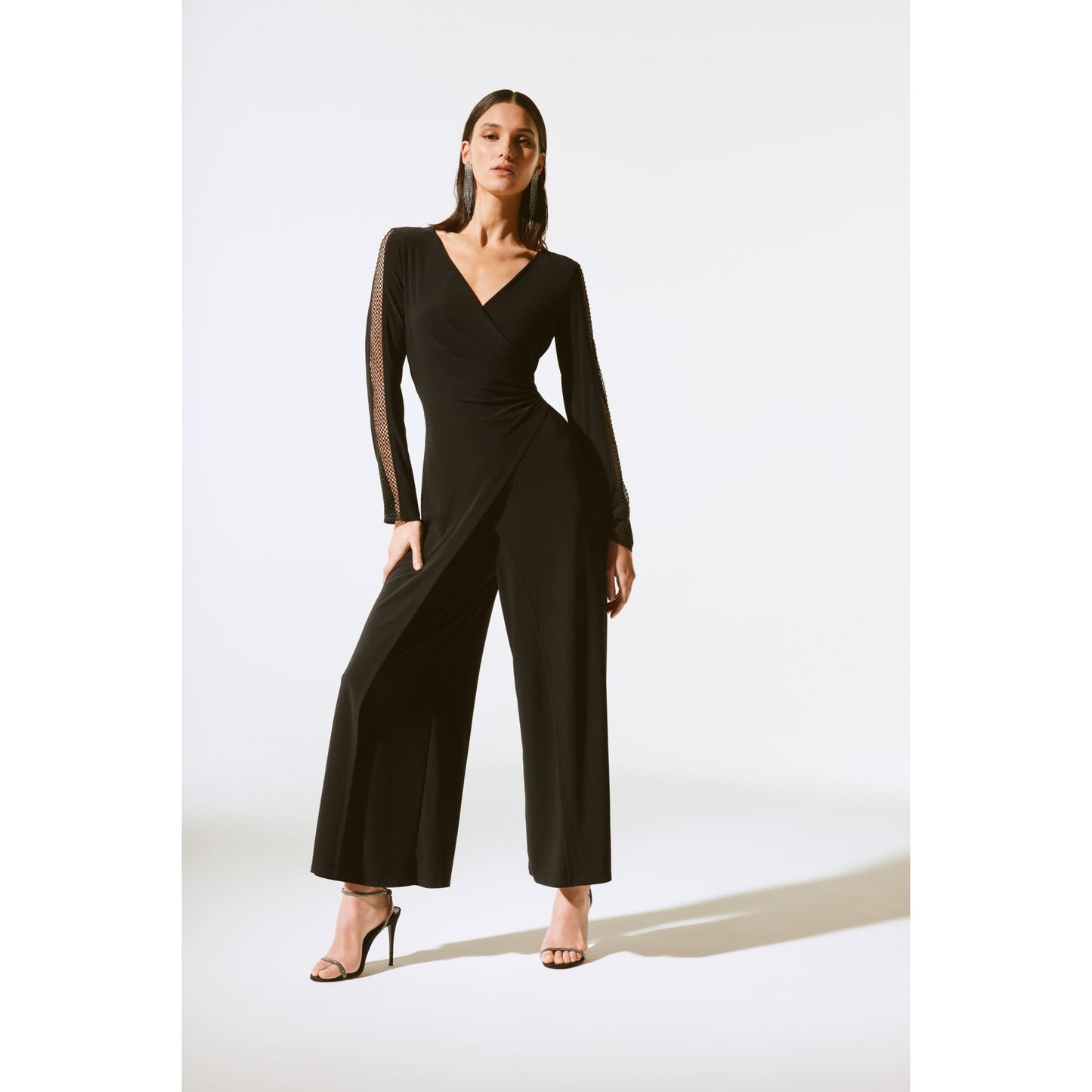 Joseph Ribkoff - 243722 FEMININE WRAP NET JUMPSUIT - Jumpsuits