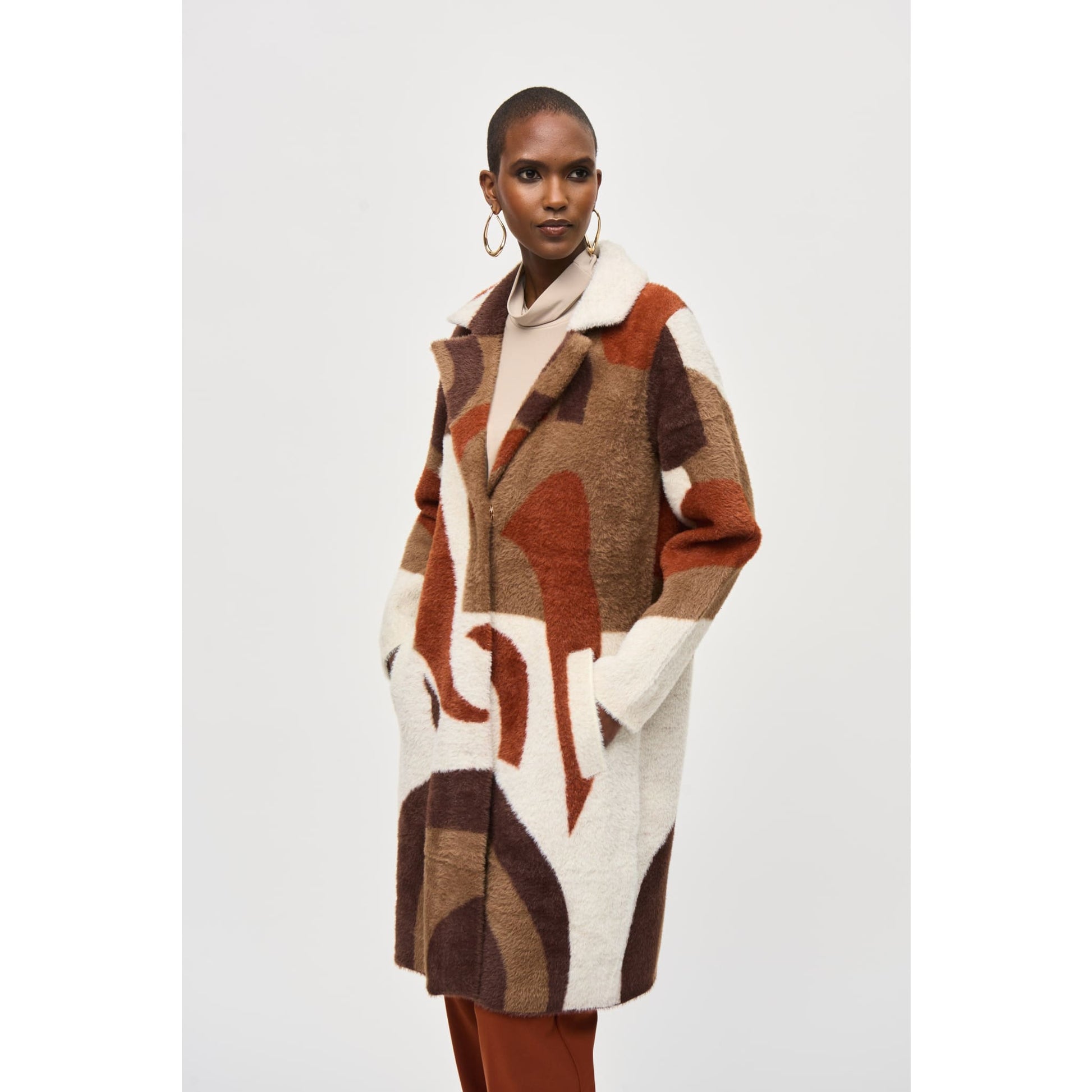 Joseph Ribkoff - 243928 OVERSIZED ABSTRACT BLEND COAT - Jackets and Coats