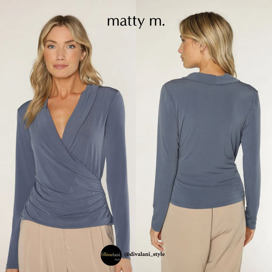 MATTY M - PRESCOTT DARPED TOP - Tops