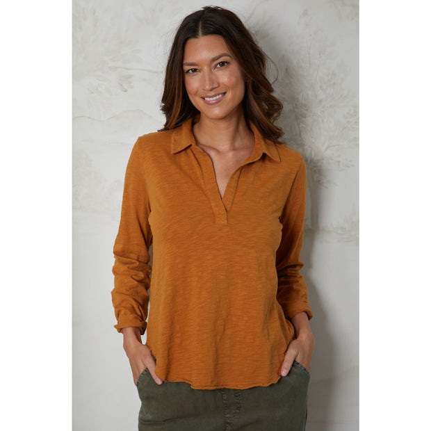 MODODOC - 44D-A2151 L/S EASY POLO TEE - Tops