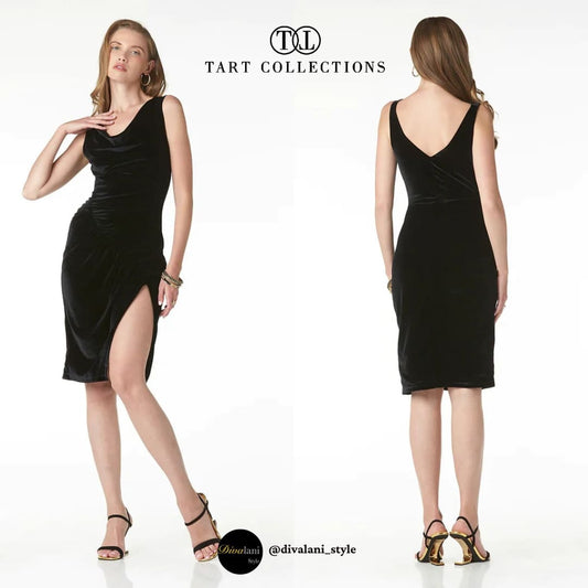 TART COLLECTIONS - AMAYA VELVET DRESS - BLACK - Dresses
