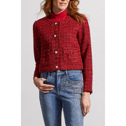 Tribal - 5322O-4911 TWEED JACKET W/FANCY BTN SM - EARTH RED - Jackets and Coats