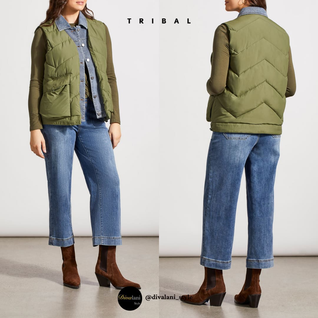 Tribal - 5630O-5107 FOOLER VEST - Jackets and Coats