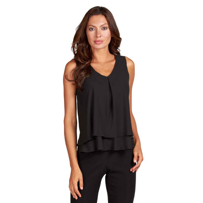 Frank Lyman - 61175 Black Chiffon Tank Top - Tank Top
