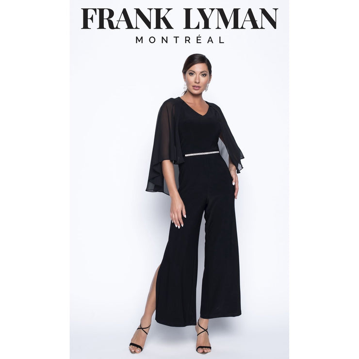 Frank Lyman - Black Jumpsuit with Sparkly Belt - Jumpsuits - 199186-1