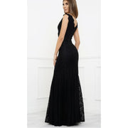 POSH Couture - Black Italian Lace Sleeveless Gown - Dress - 1070-1