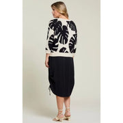 Tribal - Combed Cotton Crewneck Sweater Flax - Sweater